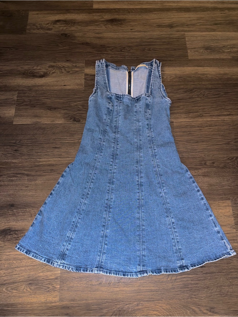 Abercrombie & Fitch Blue Denim A-Line Mini Dress